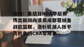 mk体育-包含刚刚！集结日NBA季后赛传出新动向清晨成都蓉城备战欧篮联，洛杉矶湖人扳平良机备战CBA常规赛的词条